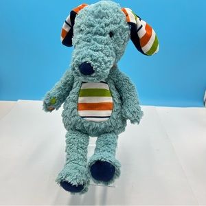 Douglas The Cuddle Toy Blue Plush Dog Puppy Stripes On Ears Belly Stuffed 16”